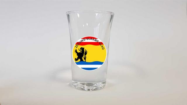 Borrel glaasjes Zeeuws Vlaamse vlag
