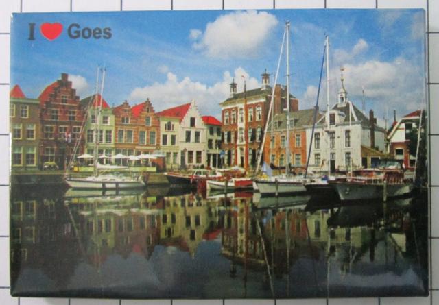koelkastmagneet I love Goes jachthaven kleur
