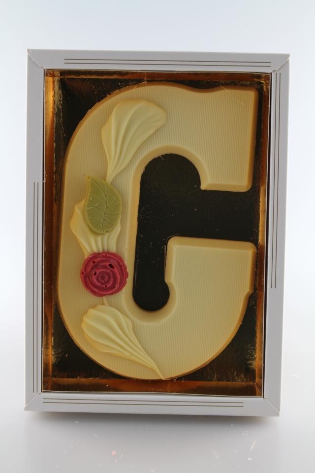 chocoladeletter wit g