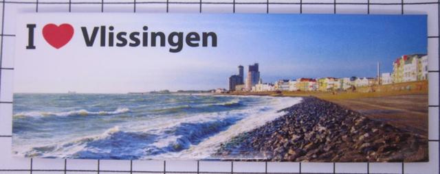 koelkastmagneet I Love Vlissingen Boulevard kleur
