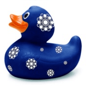 Badeendje blauw-witte Zeeuwse knoopjes 