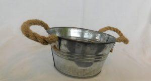 Mand zink jute hengsels 15*8*11 cm