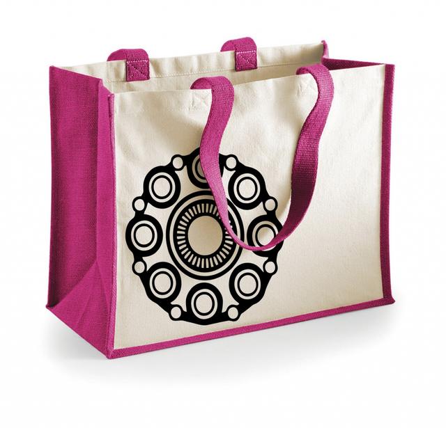 Tas jute rose Zeeuwse knoop