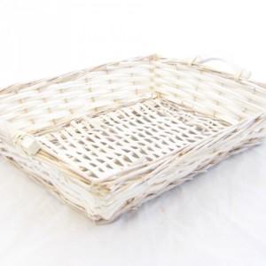 Mand wit rechthoek 44*34*10 cm