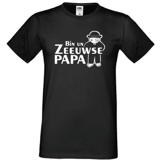 T-shirt zwart Bin un Zeeuwse papa