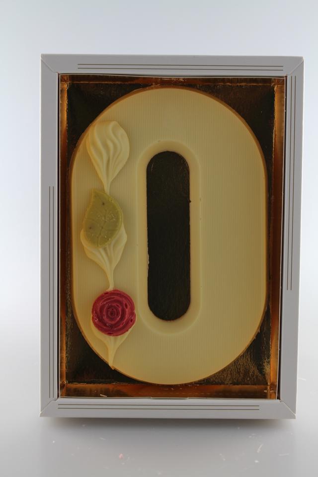 chocoladeletter wit o