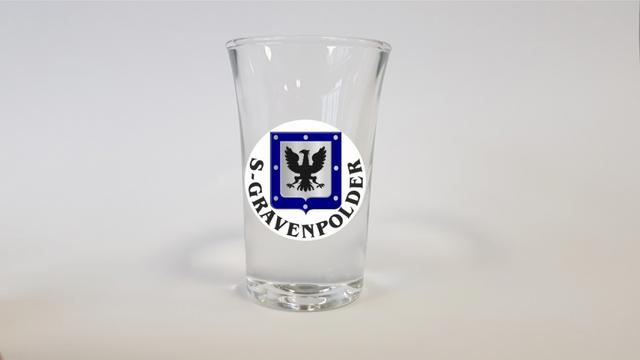 Borrel glaasjes wapen 's-Gravenpolder