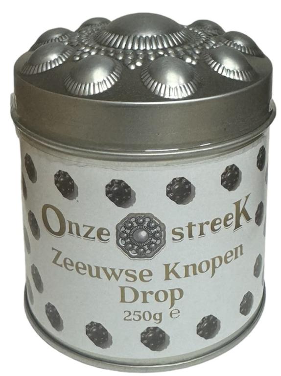Bewaarblik Zeeuwse Knopendrop Onze streeK (zilver)