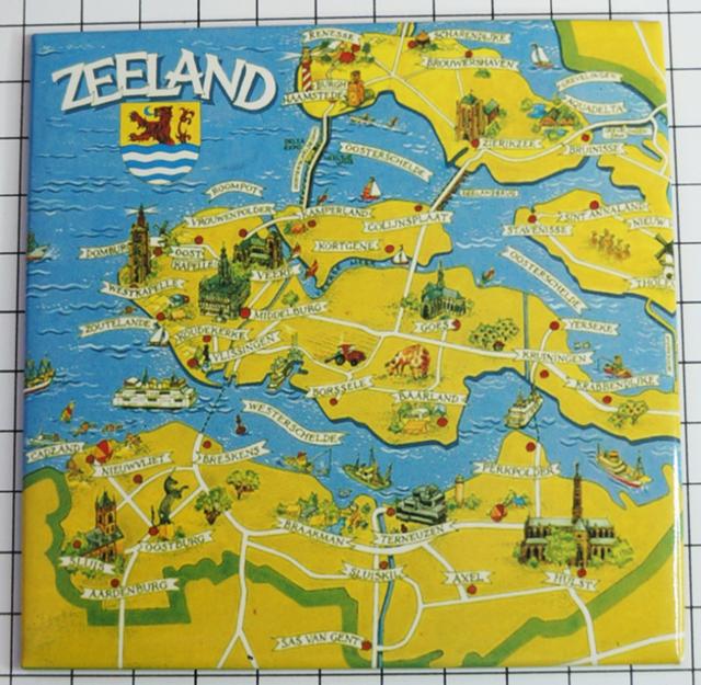 koelkastmagneet MEGA GROOT eiland Zeeland geschetst