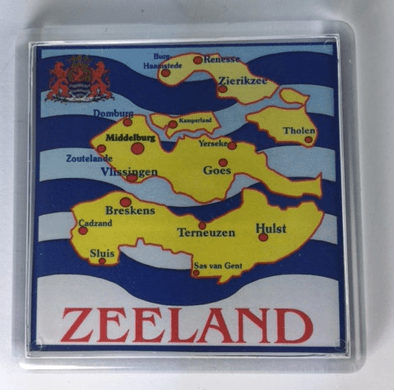 Plexi magneet Zeeland eilandvorm 60x60mm