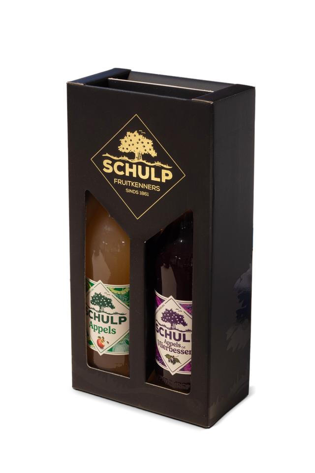 Luxe geschenkdoos á 2 flessen Schulp (leeg)