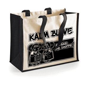 Tas jute zwart Kalm Bluve