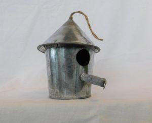 Vogelhuisje jute ophangkoord 13*13*17 cm