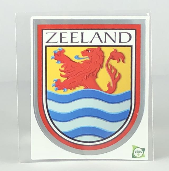 Spiegelglans sticker wapen Zeeland 67x77mm 