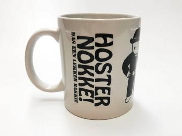 Mok met Leuntje & Merien en de tekst Hoster Nokke !