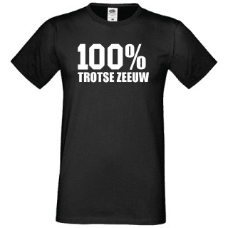 T-shirt zwart 100% Trotse Zeeuw