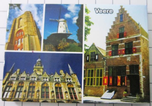 koelkastmagneet gebouwen Veere kleur
