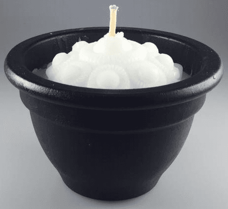 Zeeuwse knop vuurpot  zwart+wit