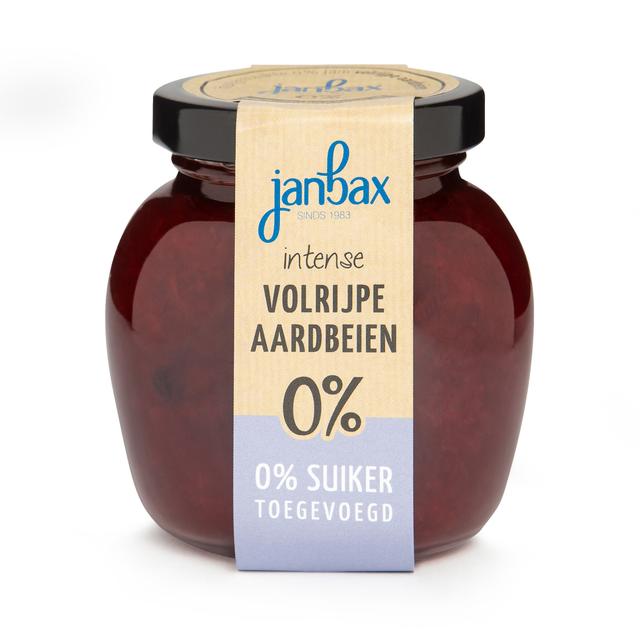 JanBax intense 0% jam aardbeien zonder suiker
