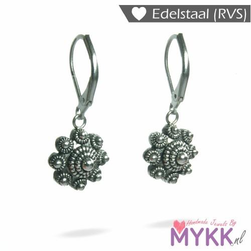 RVS Zeeuwse knop oorbellen