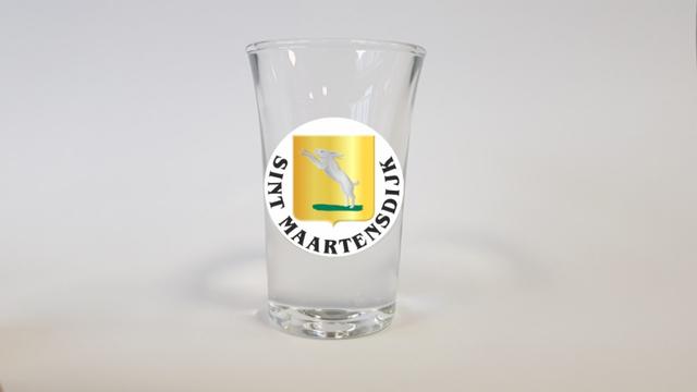 Borrel glaasjes wapen Sint Maartensdijk