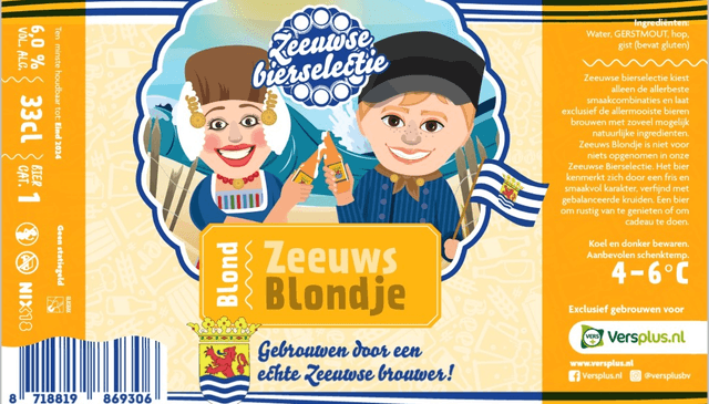 Zeeuws Blondje blond  5.9% vol. alc.(grote fles)