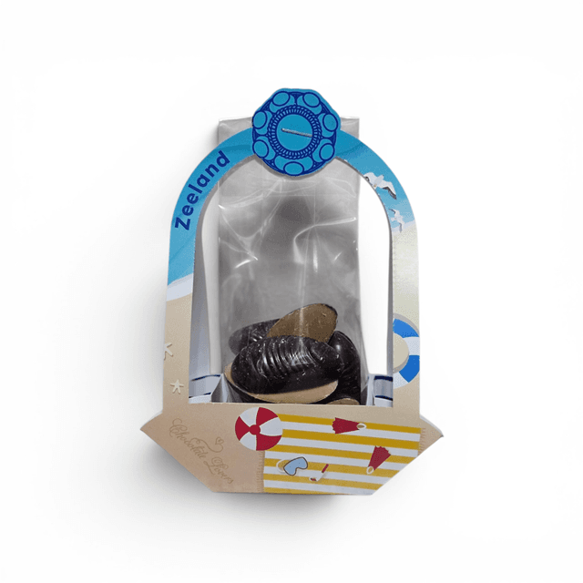 Zeeuws hengsel mandje chocolade MOSSELS