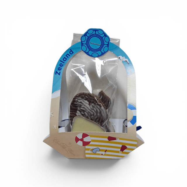 Zeeuws hengsel mandje chocolade OESTERS